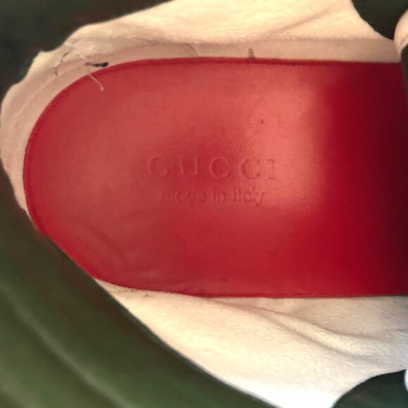 GUCCI Web Accent Mens shoes - Size 10 1/2 G  11 1/2 US- Hi Top Sneakers Preworn - Picture 5 of 15